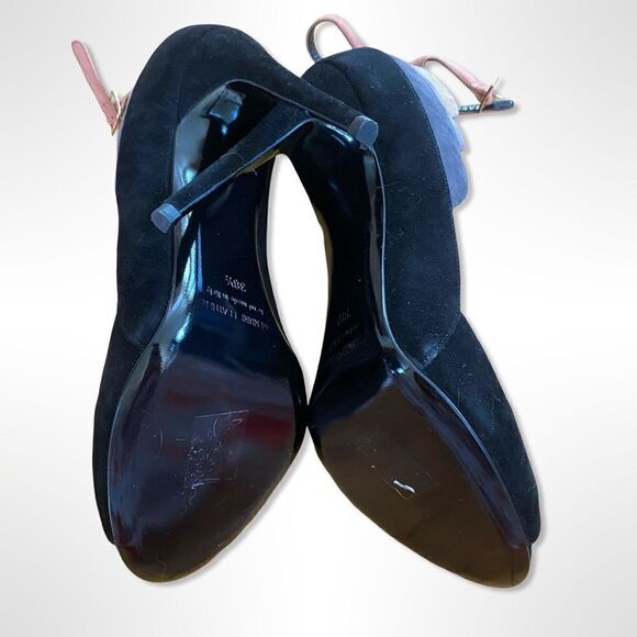 Pierre Hardy Sz 8.5 Roxy Art Deco Suede Stiletto High Heels Shoes NWOB 38.5 - Picture 3 of 10